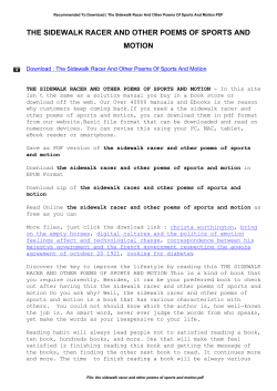 The Sidewalk Racer And Other Poems Of Sports And Motion