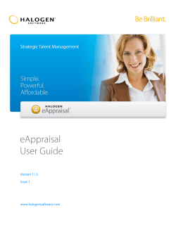 eAppraisal User Guide