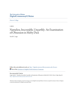 An Examination of Obsession in Moby Dick