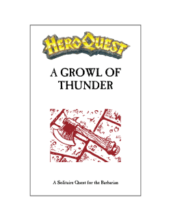 A Growl of Thunder - HeroQuest by Phoenix