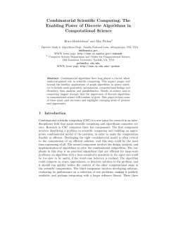 Combinatorial Scientific Computing: The Enabling Power of Discrete