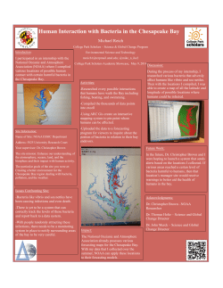 Human Interaction with Bacteria in the Chesapeake Bay