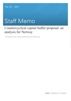 Countercyclical capital buffer proposal: an analysis