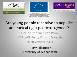 Are young people receptive to populist and radical right political