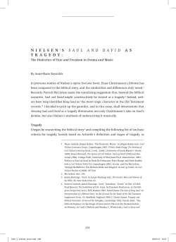 Nielsen`s `Saul and David` as Tragedy: The Dialectics of Fate and