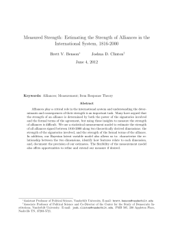 Measured Strength: Estimating the Strength of Alliances