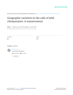Geographic variation in the calls of wild chimpanzees: A