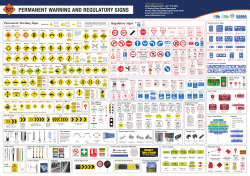 PERMANENT WARNING AND REGULATORY SIGNS