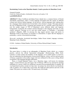 Island Studies Journal, Vol. 11, No. 2, 2016, pp. 485