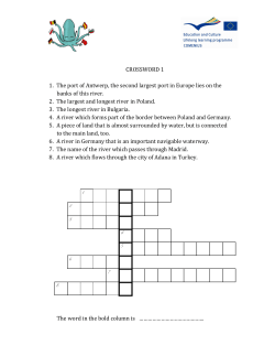 CROSSWORD 1 1. The port of Antwerp, the second largest port in