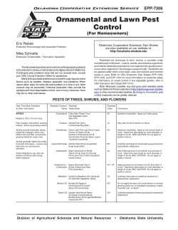 Ornamental and Lawn Pest Control - OSU Fact Sheets