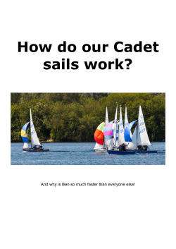 How Cadet sails work - South Cerney Sailing Club