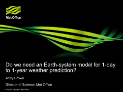 Do we need an Earth-system model for 1-day to 1-year
