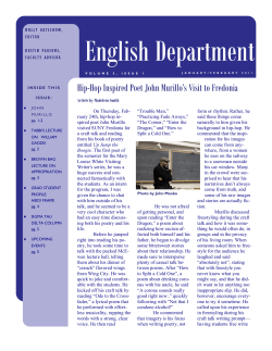 Hip-Hop Inspired Poet John Murillo`s Visit to Fredonia