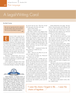 A Legal-Writing Carol - State Bar of Michigan