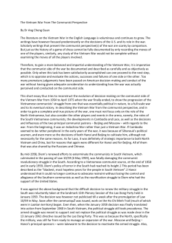 The Vietnam War From The Communist Perspective By Dr Ang