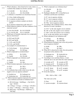 Acid Base Review Page 1
