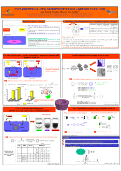 cyclodextrins: new opportunities for aqueous catalysis