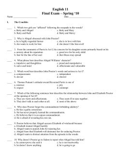English 11 CP - Northside Middle School