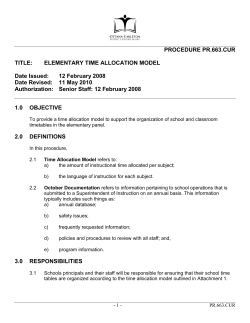 Elementary Time Allocation Model