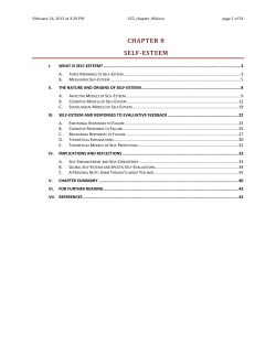 chapter 8 self-esteem - University of Washington