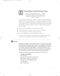 Finding Poems in Small, Ordinary Things