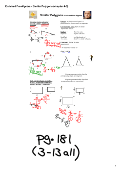 Enriched Pre-Algebra - Similar Polygons (chapter 4-5)