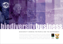 biodiversity working for people and the environment
