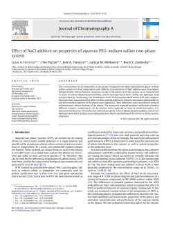 Effect of NaCl additive on properties of aqueous PEG&ndash;sodium