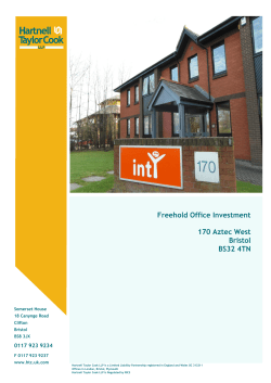 Freehold Office Investment 170 Aztec West Bristol BS32 4TN