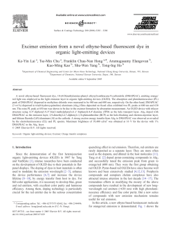 Excimer emission from a novel ethyne-based