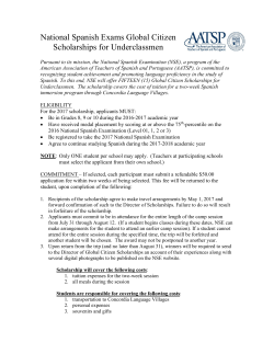 Grant for - National Spanish Exam