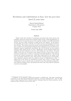 Revolution and redistribution in Iran