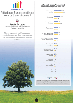 Attitudes of European citizens towards the environment