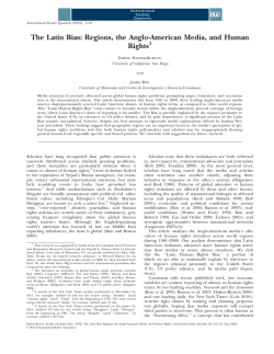 The Latin Bias: Regions, the AngloAmerican Media, and Human