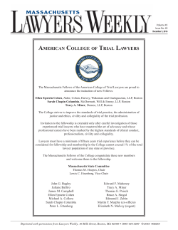 American College of Trial Lawyers 2016