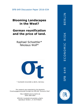 German reunification and the price of land. - SFB 649