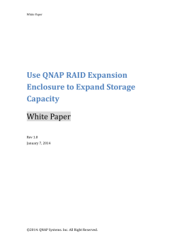 Use QNAP RAID Expansion Enclosure to Expand Storage Capacity