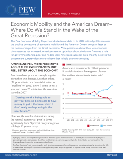 Economic Mobility and the American Dream&ndash; Where Do We Stand