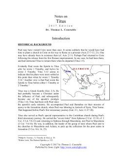 Notes on Titus