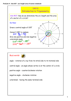PreCalc H - Aim #37 - arc length area of sector.notebook