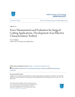 Force Measurement and Evaluation for Surgical