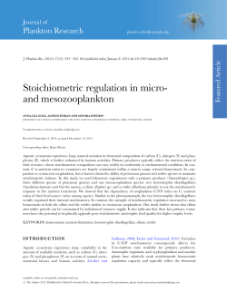 Stoichiometric regulation in micro- and