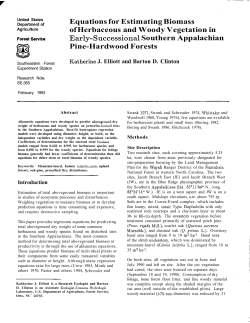 Equations for Estimating Biomass of Herbaceous and Woody