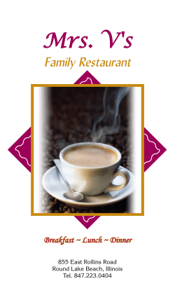 Family Restaurant - Mrs. V`s Restaurant