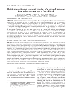 Floristic composition and community structure of a seasonally
