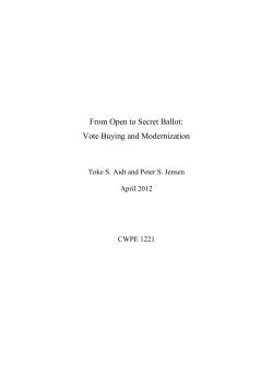 From Open to Secret Ballot: Vote Buying and Modernization
