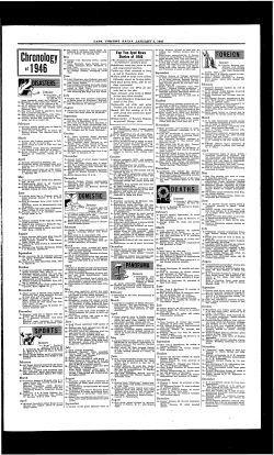 Top Ten Spot News Stories of 1946