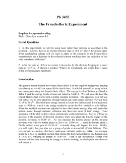 Franck-Hertz writeup
