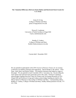The Valuation Differences Between Stock Option and Restricted